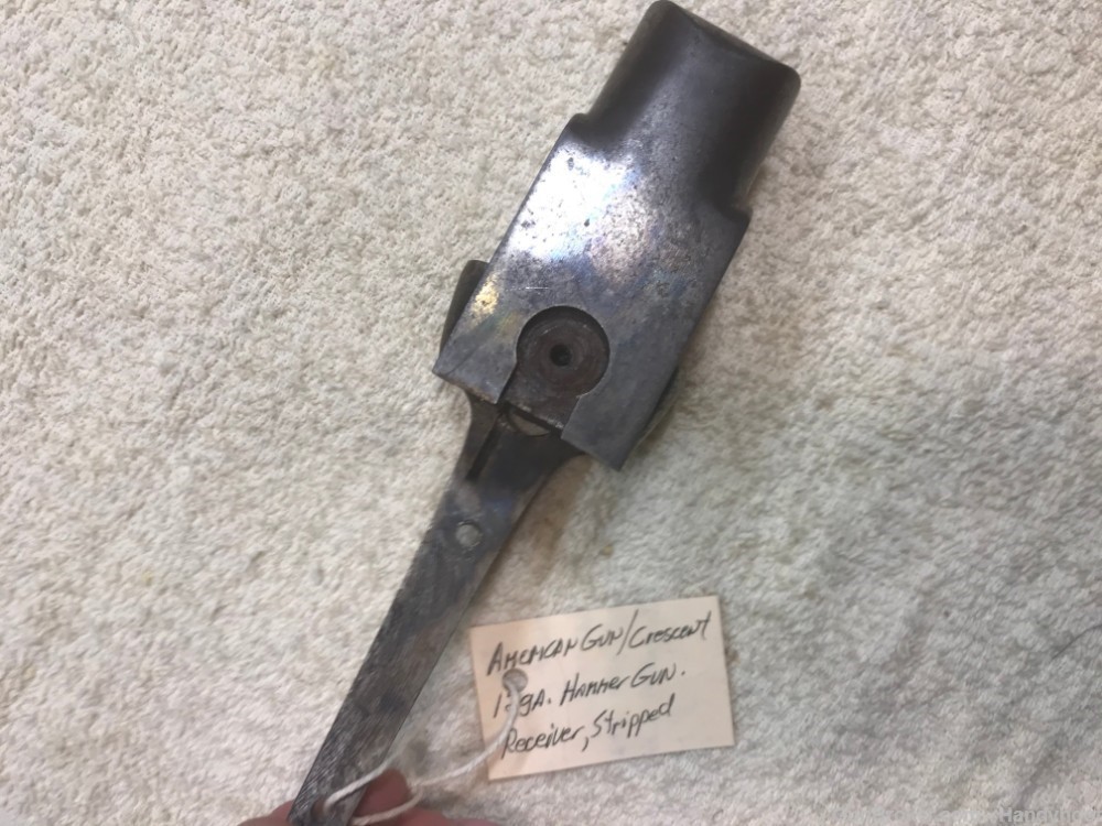 Crescent / American  12 ga Hammer gun Receiver, stripped-img-1