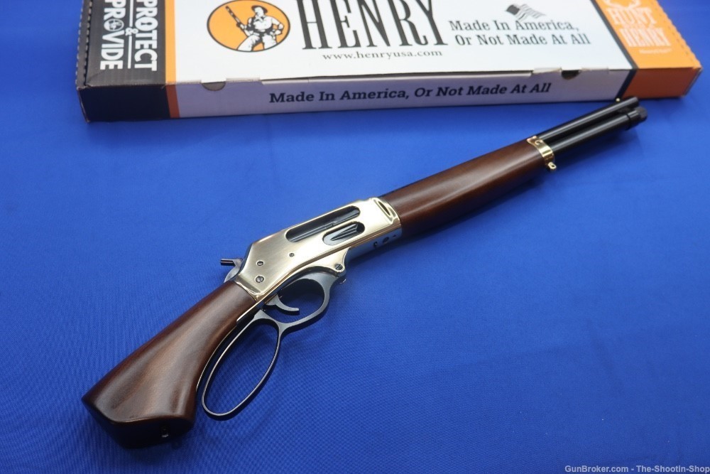 Henry Model AXE LEVER ACTION BRASS Pistol 410GA 15" Wood Grip 410 H018BAH-img-0