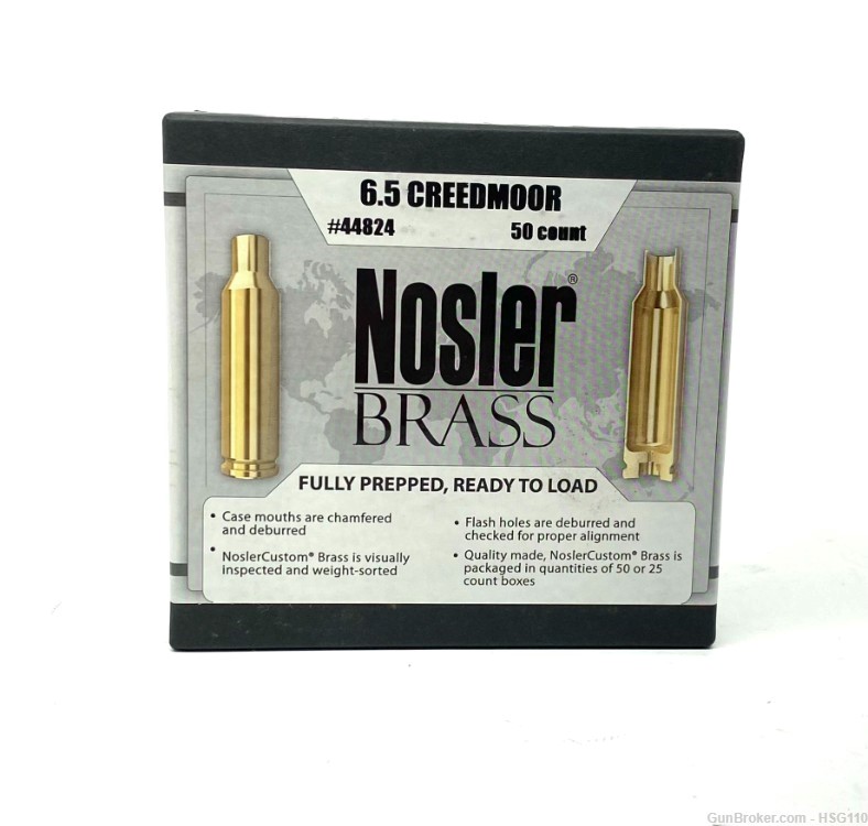 6.5 Creedmoor Nosler Brass (50 Pieces) -img-0