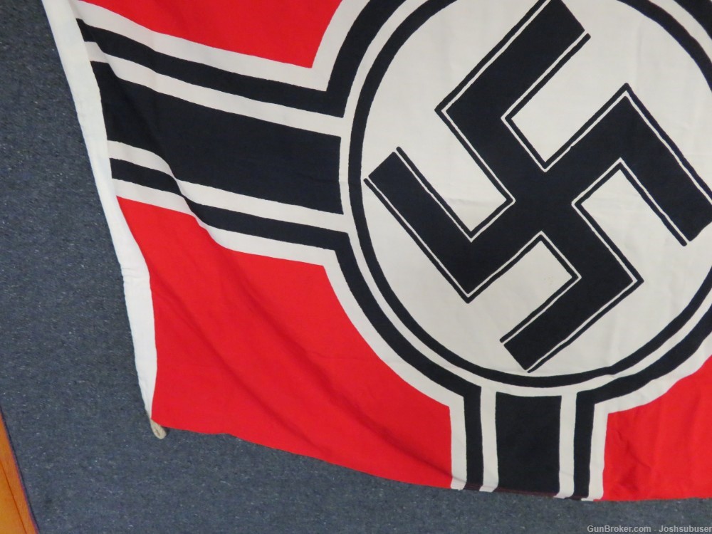 WWII GERMAN KRIEGSMARINE NAVY KRIEGS FLAG-ORIGINAL-EXCELLENT-NICE MARKINGS-img-2