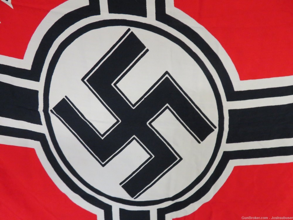 WWII GERMAN KRIEGSMARINE NAVY KRIEGS FLAG-ORIGINAL-EXCELLENT-NICE MARKINGS-img-3