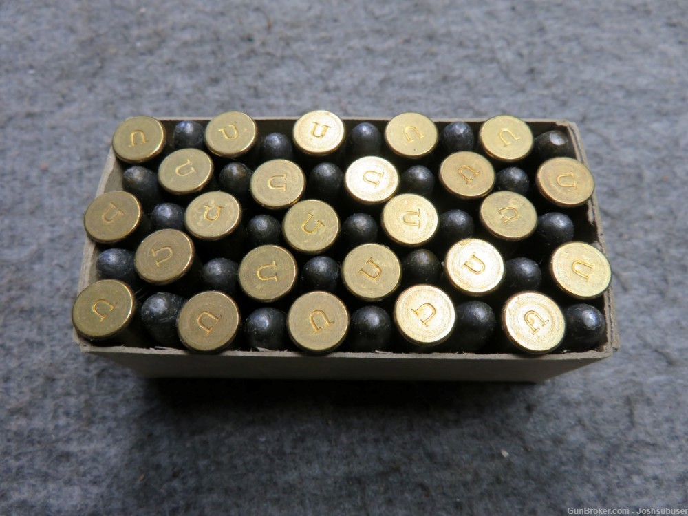 VINTAGE BOX REMINGTON .32 LONG RIMFIRE AMMO-EXCELLENT-FULL 50 ROUNDS-img-7