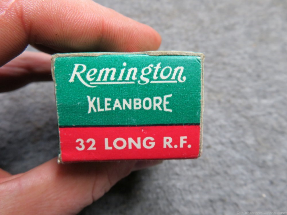 VINTAGE BOX REMINGTON .32 LONG RIMFIRE AMMO-EXCELLENT-FULL 50 ROUNDS-img-4