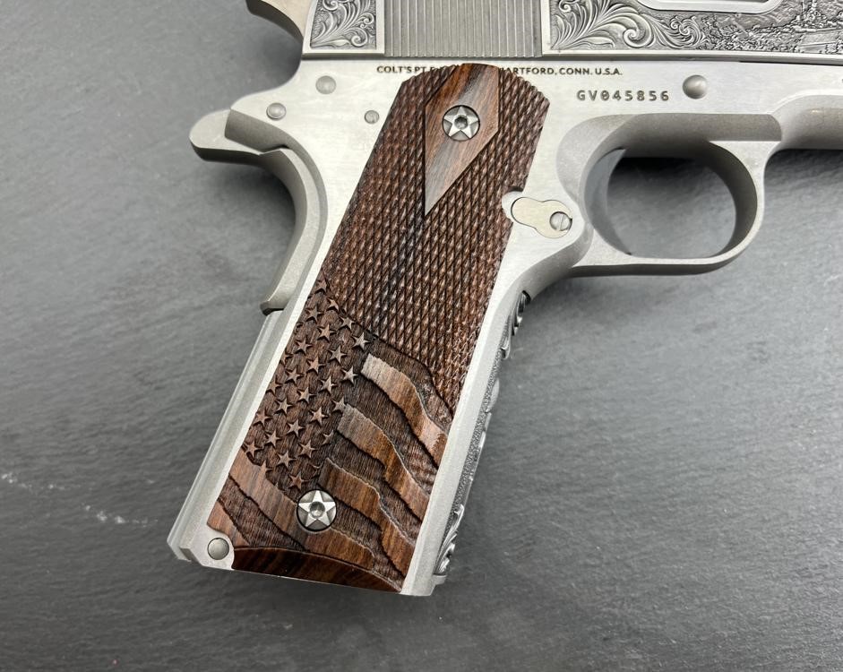 Colt 1911 Custom Engraved D-Day Commemorative in .38 Super by Altamont-img-7