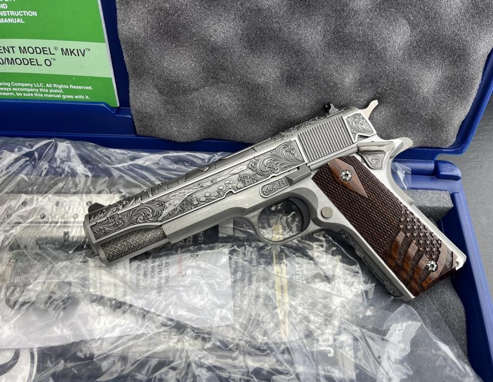 Colt 1911 Custom Engraved D-Day Commemorative in .38 Super by Altamont-img-10