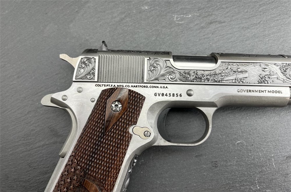 Colt 1911 Custom Engraved D-Day Commemorative in .38 Super by Altamont-img-6