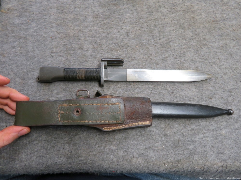 ARGENTINE FAL TYPE A BAYONET W/ SCABBARD & FROG-NICE CONDITION-img-4