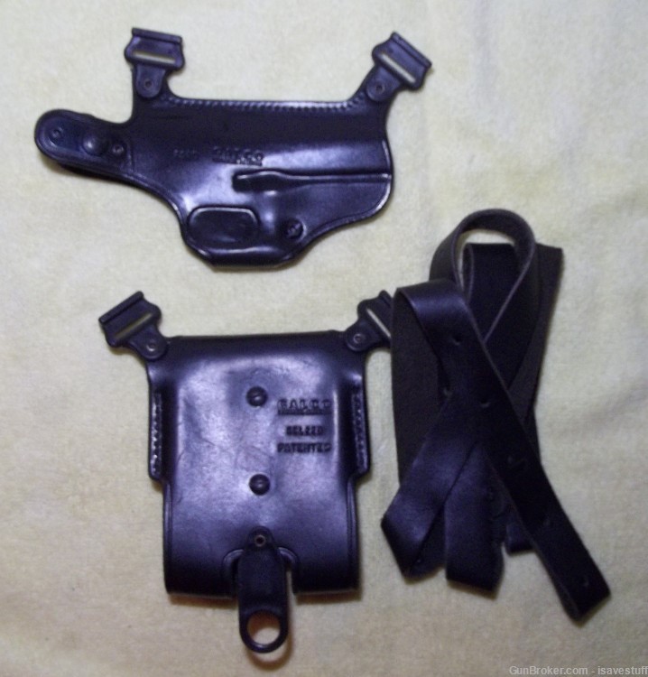 GALCO Miami Classic LEFT HAND Shoulder Holster Beretta 92F FS + tie downs -img-4