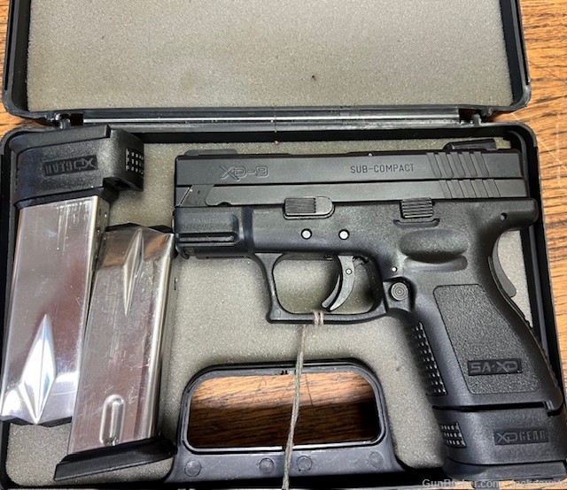 Springfield Armory, XD-9 , Compact, Case ,9mm,  3 mags-img-0