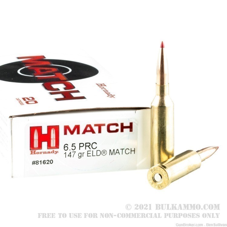 Hornady Match 6.5 PRC Ammo 147 grain - 20 Rounds-img-0