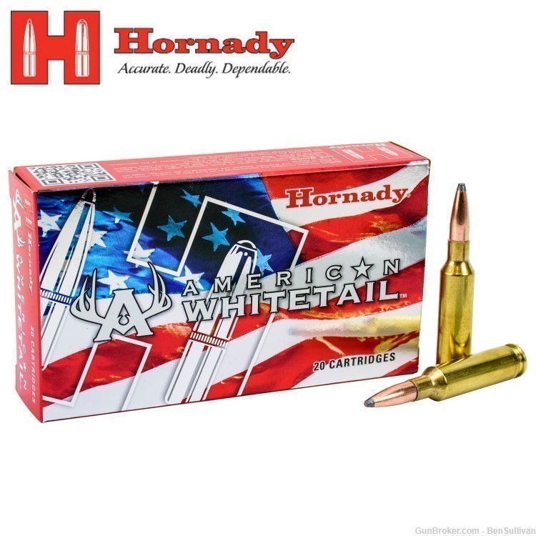 Hornady American Whitetail Ammunition 6.5 Creedmoor 129 gr 20 Rds-img-2