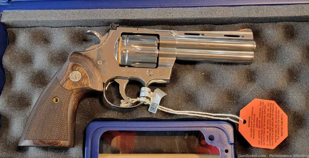 Colt Python 357 Magnum 4.25" Stainless Steel Barrel 6 Round -img-0