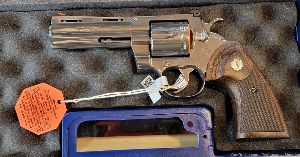 Colt Python 357 Magnum 4.25" Stainless Steel Barrel 6 Round -img-1