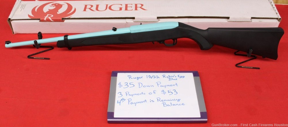 Ruger, 10/22 Robins Egg Blue, .22 lr, New, LAYAWAY TODAY-img-0