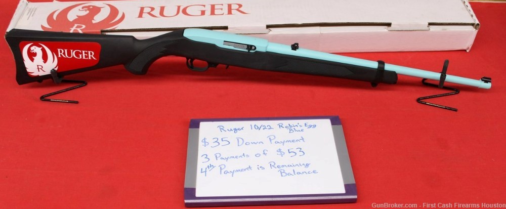 Ruger, 10/22 Robins Egg Blue, .22 lr, New, LAYAWAY TODAY-img-1