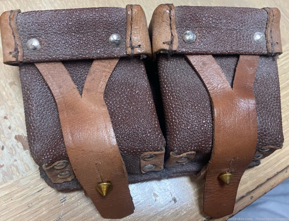 WW2 Mosin Nagant Belt Pouches for Ammo & Oilers-img-0