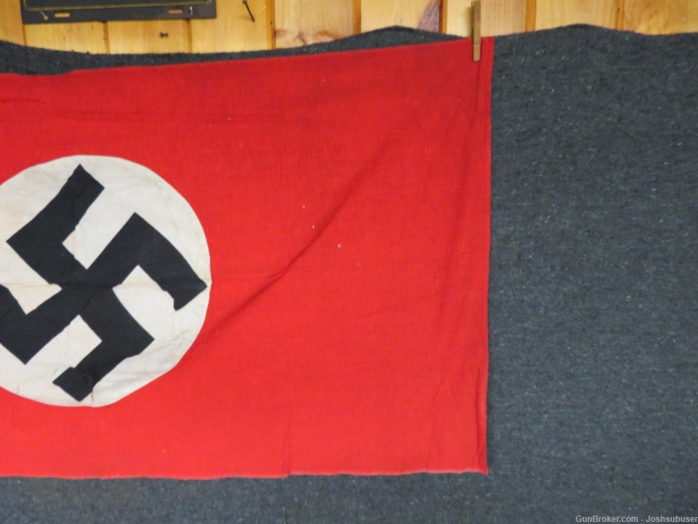 WWII GERMAN NSDAP / NATIONAL FLAG-ORIGINAL-NICE DISPLAY!-img-3