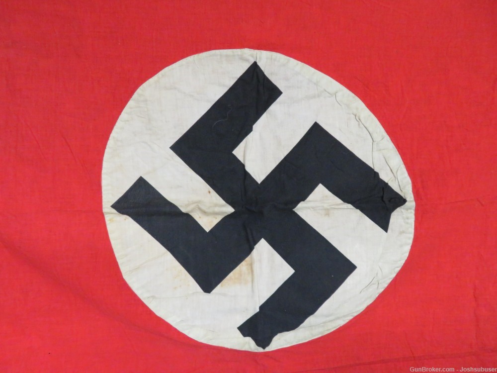 WWII GERMAN NSDAP / NATIONAL FLAG-ORIGINAL-NICE DISPLAY!-img-8