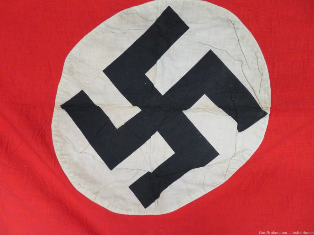 WWII GERMAN NSDAP / NATIONAL FLAG-ORIGINAL-NICE DISPLAY!-img-1
