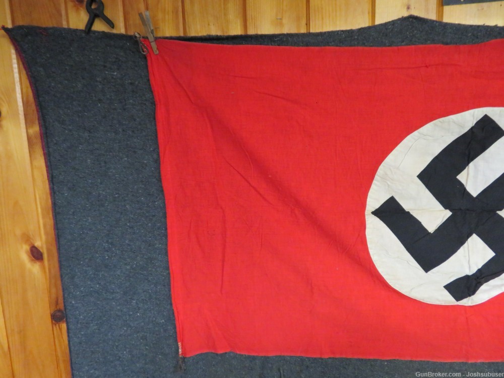 WWII GERMAN NSDAP / NATIONAL FLAG-ORIGINAL-NICE DISPLAY!-img-4