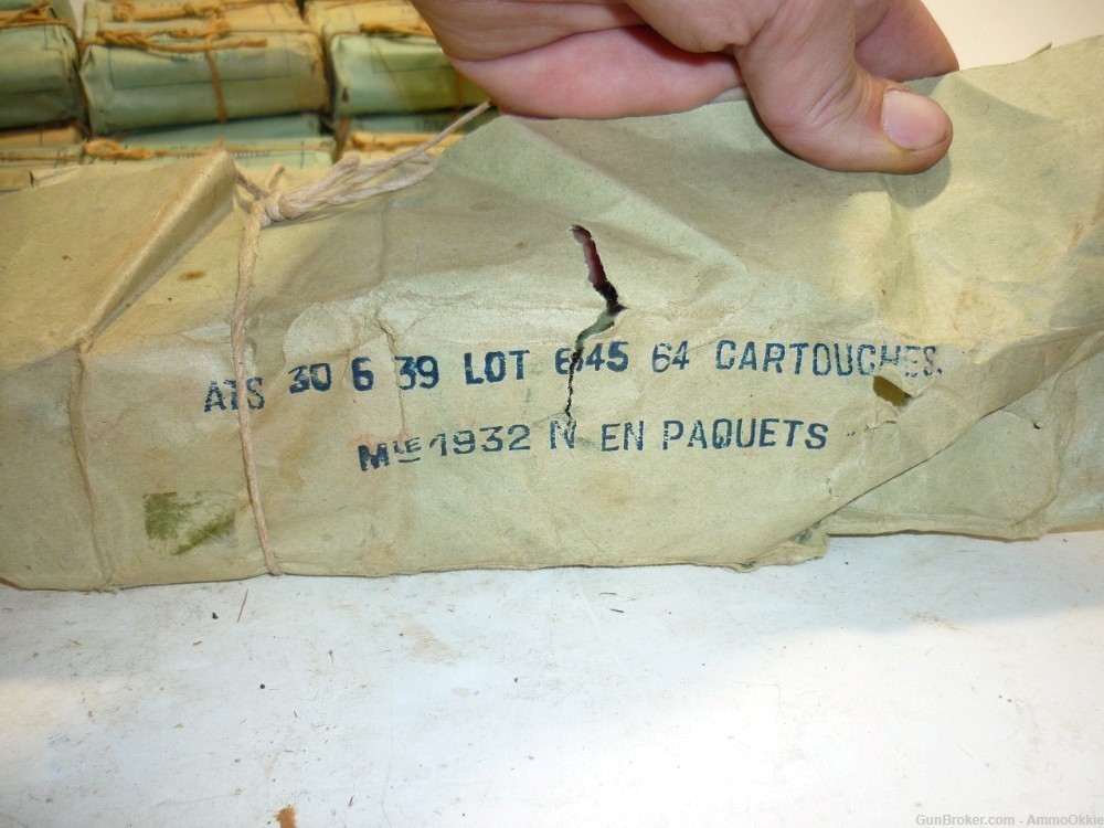 8rd - ORIGINAL AMMO - 8mm Lebel 8x50R - French Packets - 1939 and 1947 WW2-img-6