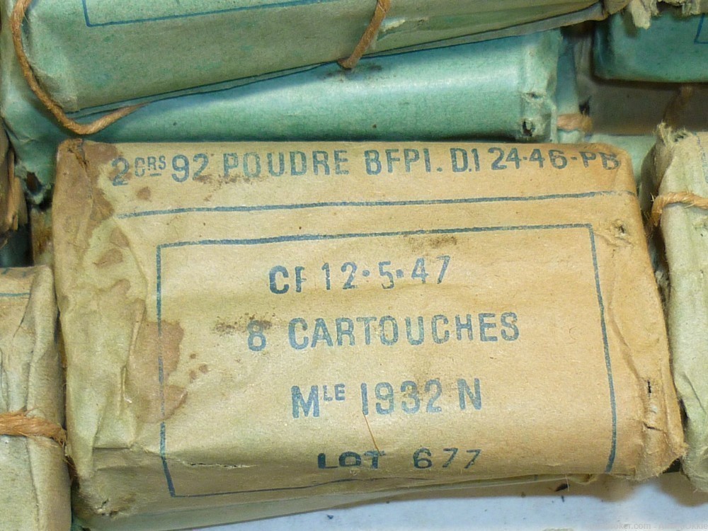 8rd - ORIGINAL AMMO - 8mm Lebel 8x50R - French Packets - 1939 and 1947 WW2-img-4