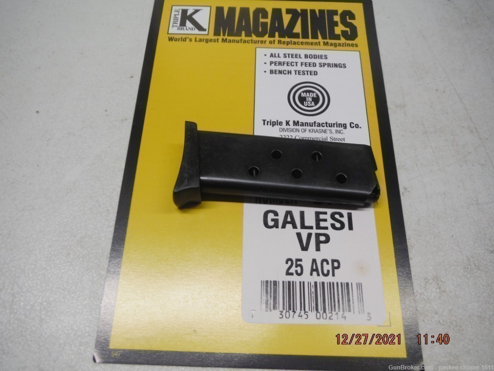 GALESI 25 ACP 7RD MAGAZINE w/Grip X GALESI VP 25 Magazine-img-0