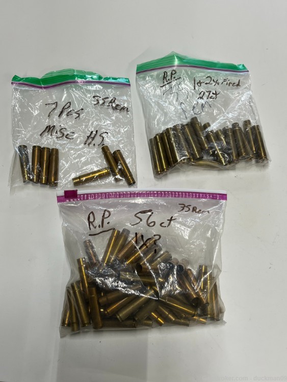 35 Remington Once and Twice Fired Brass RP Mixed 90ct.-img-0