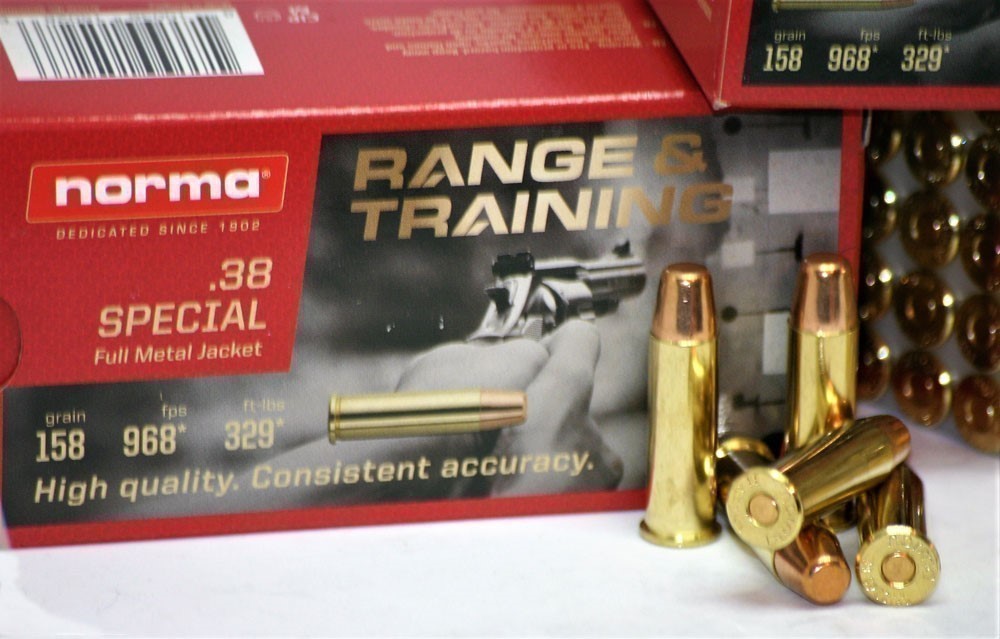 38 Special FMJ 158 Grain NORMA Brass Cased 38SPL 38 CTG 50 Rds-img-1