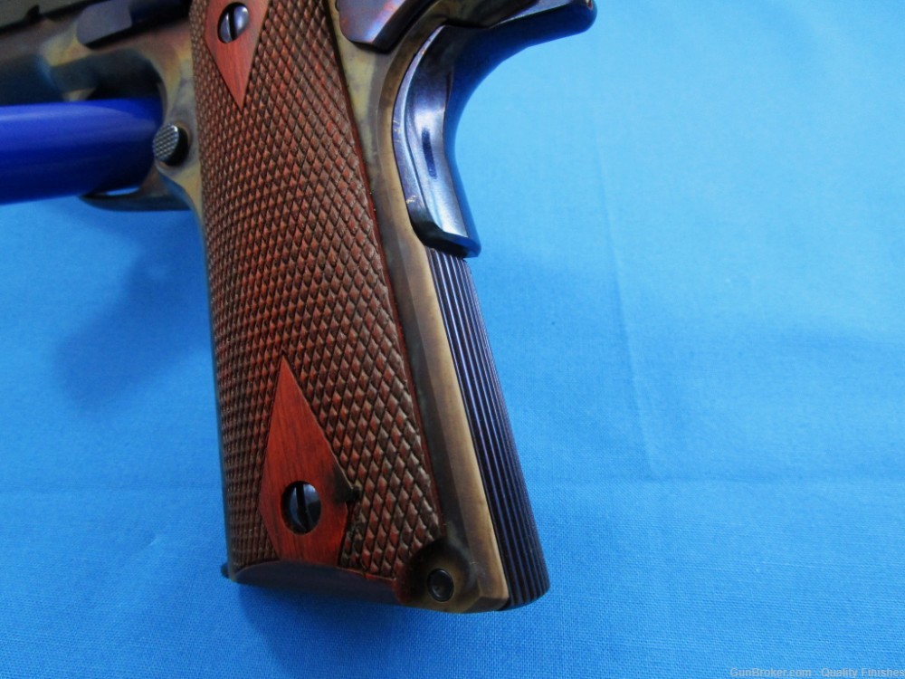 1911 Colt 70 Series  Must SEE Case Color Frame Blue Slide Nitre Parts -img-3