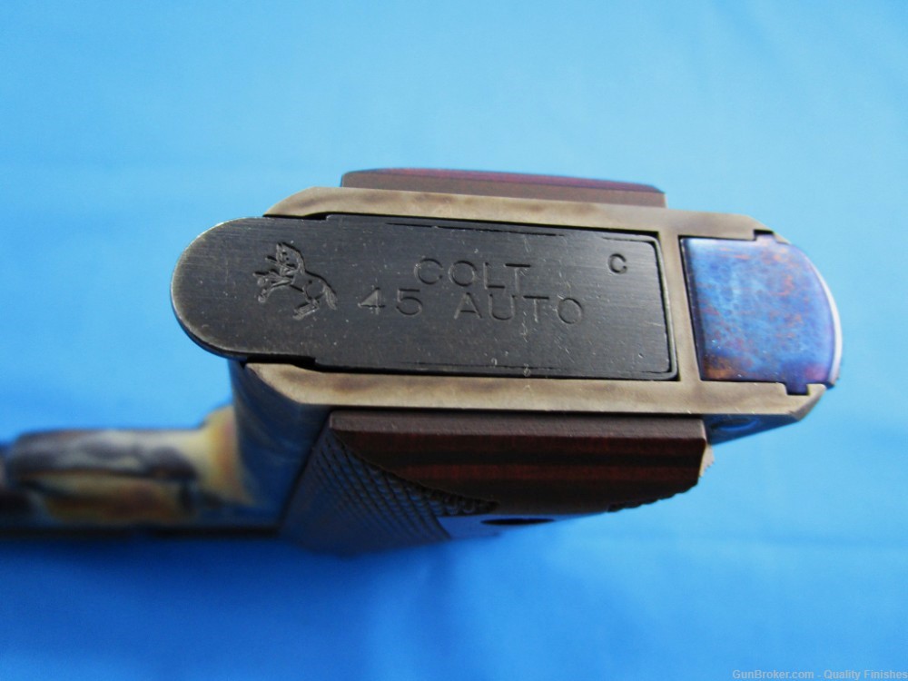 1911 Colt 70 Series  Must SEE Case Color Frame Blue Slide Nitre Parts -img-11