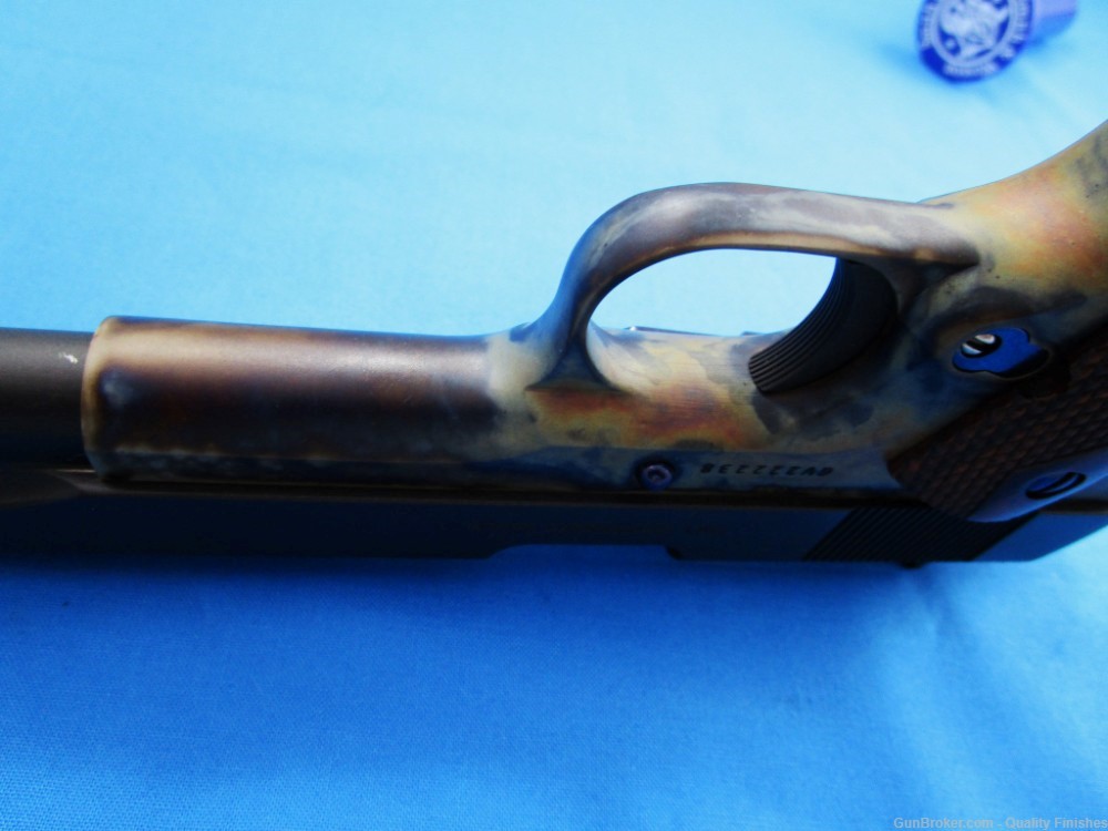 1911 Colt 70 Series  Must SEE Case Color Frame Blue Slide Nitre Parts -img-9