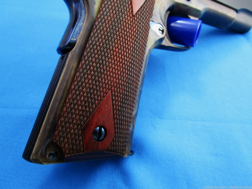 1911 Colt 70 Series  Must SEE Case Color Frame Blue Slide Nitre Parts -img-8