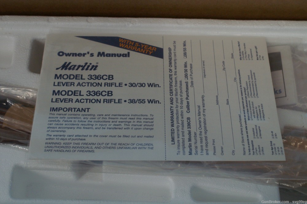 JM Marlin 336 CB Cowboy Limited 38-55 New in BOX-img-2