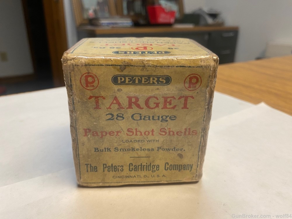 1920s PETERS TARGET 28 gauge  8 Shot Paper Shot Shells -img-8