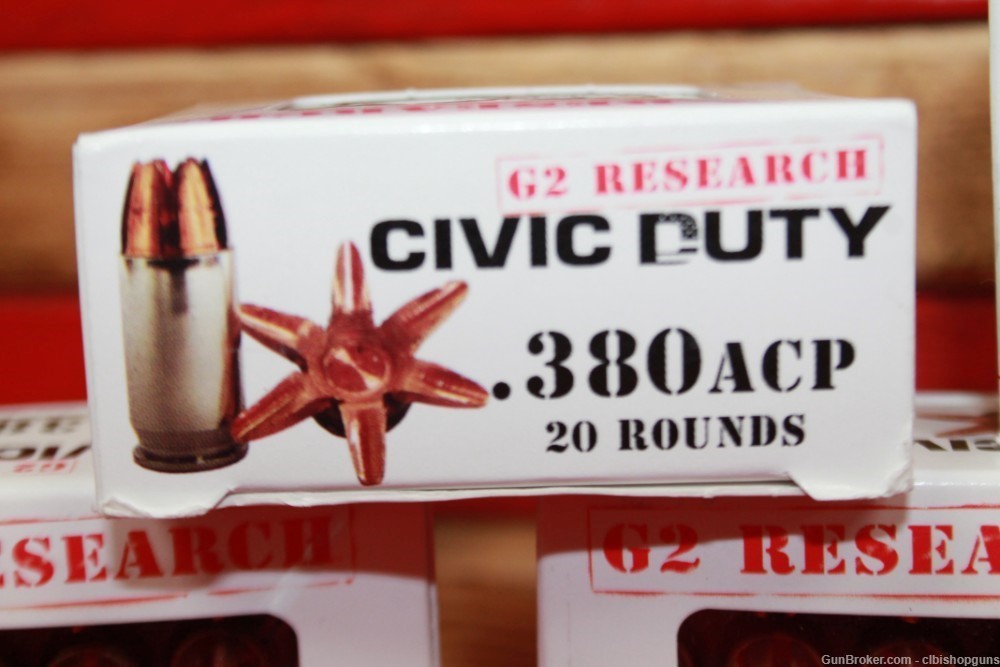G2 Research Civic Duty .380 ACP 2 BOXES 40 RNDS ammo-img-2