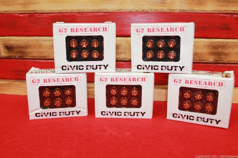 G2 Research Civic Duty .380 ACP 2 BOXES 40 RNDS ammo-img-0