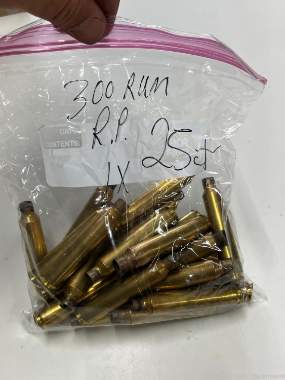300 Remington Ultra Mag Once-Fired Brass RP 300 RUM 25ct.-img-0