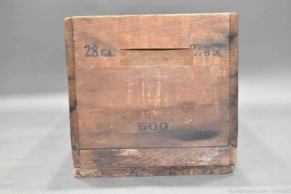 Vintage Winchester Wooden 500 Ct Shotshell Box 2 7/8" 28 G-img-1