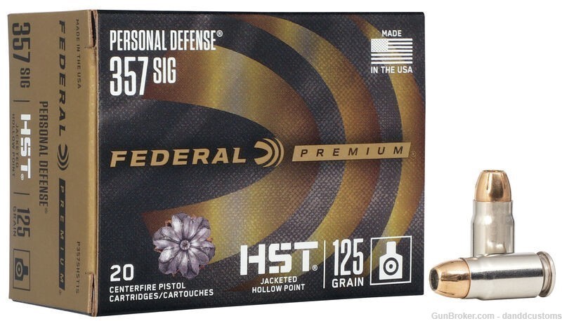 Federal  357SIG 125GR HST JHP 20 per box-img-1