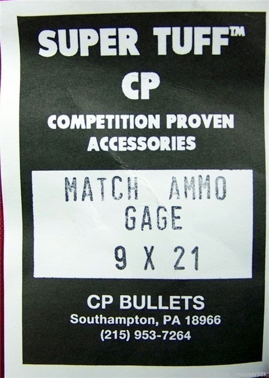 9MM.  x 21 Match Ammo Gage CP Bullets New In Bag-img-0