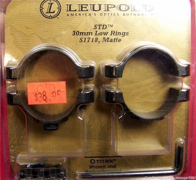 Leupold Low STD Rings Black Finish # 51718 30MM-img-0