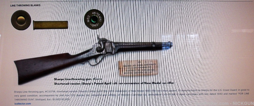 45-70 Blank cartridges for Line throwing Gun. Box dated 5-24-43 -img-5