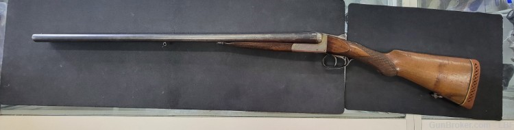 French Side by Side Shotgun 12ga 28" Bbl. Double Trigger -img-0