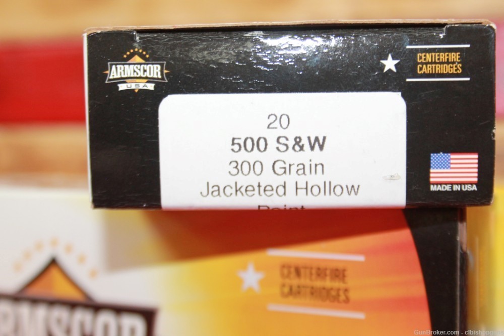 Armscor/Rock Island 500 S&W 300 grain Jacketed Hollow Point 2 BOXES/40 RNDS-img-3