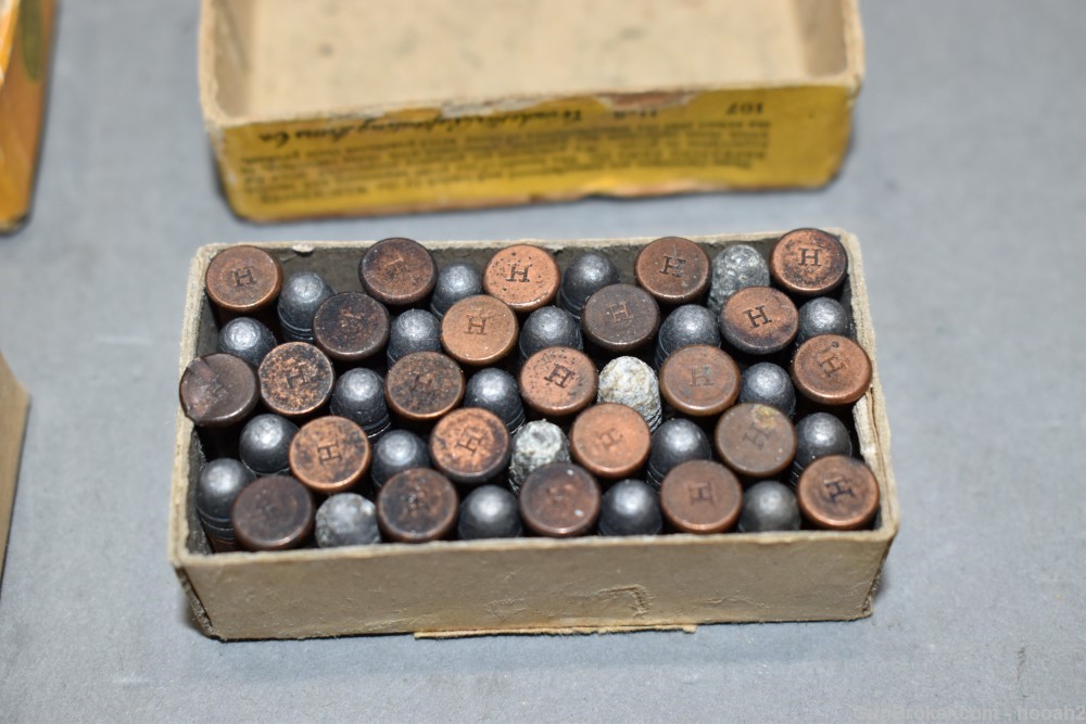 2 Scarce 2 Pc Boxes 97 Rds Winchester 22 Short Smokeless Circa 1908 READ-img-7
