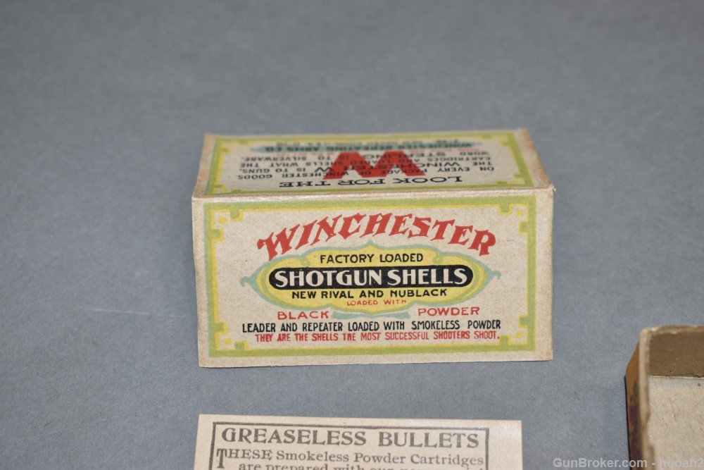 2 Scarce 2 Pc Boxes 97 Rds Winchester 22 Short Smokeless Circa 1908 READ-img-10