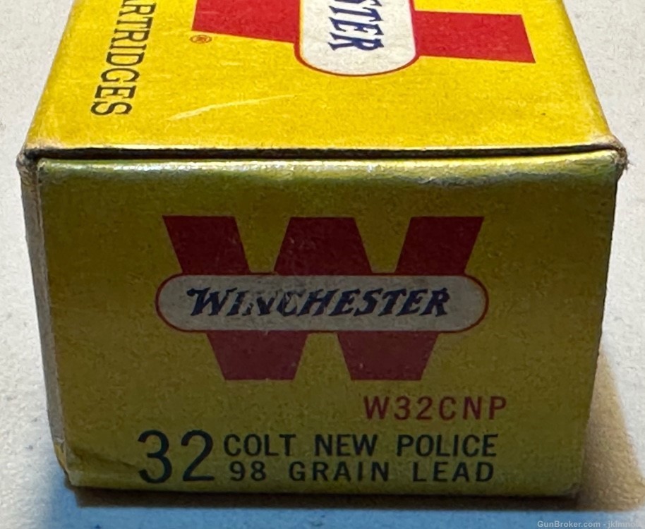 50 rounds of Winchester 32 Colt New Police 98gr LRN brass cased ammo-img-2