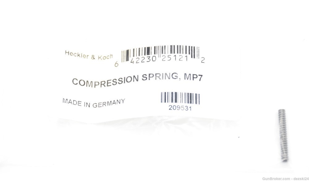 HECKLER & KOCH HK MP7 COMPRESSION SPRING FACTORY GERMAN OEM PARTS 4.6x30MM-img-0