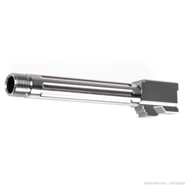 Glock 22 40s&w 5" Stainless Fluted Threaded Barrel-img-3